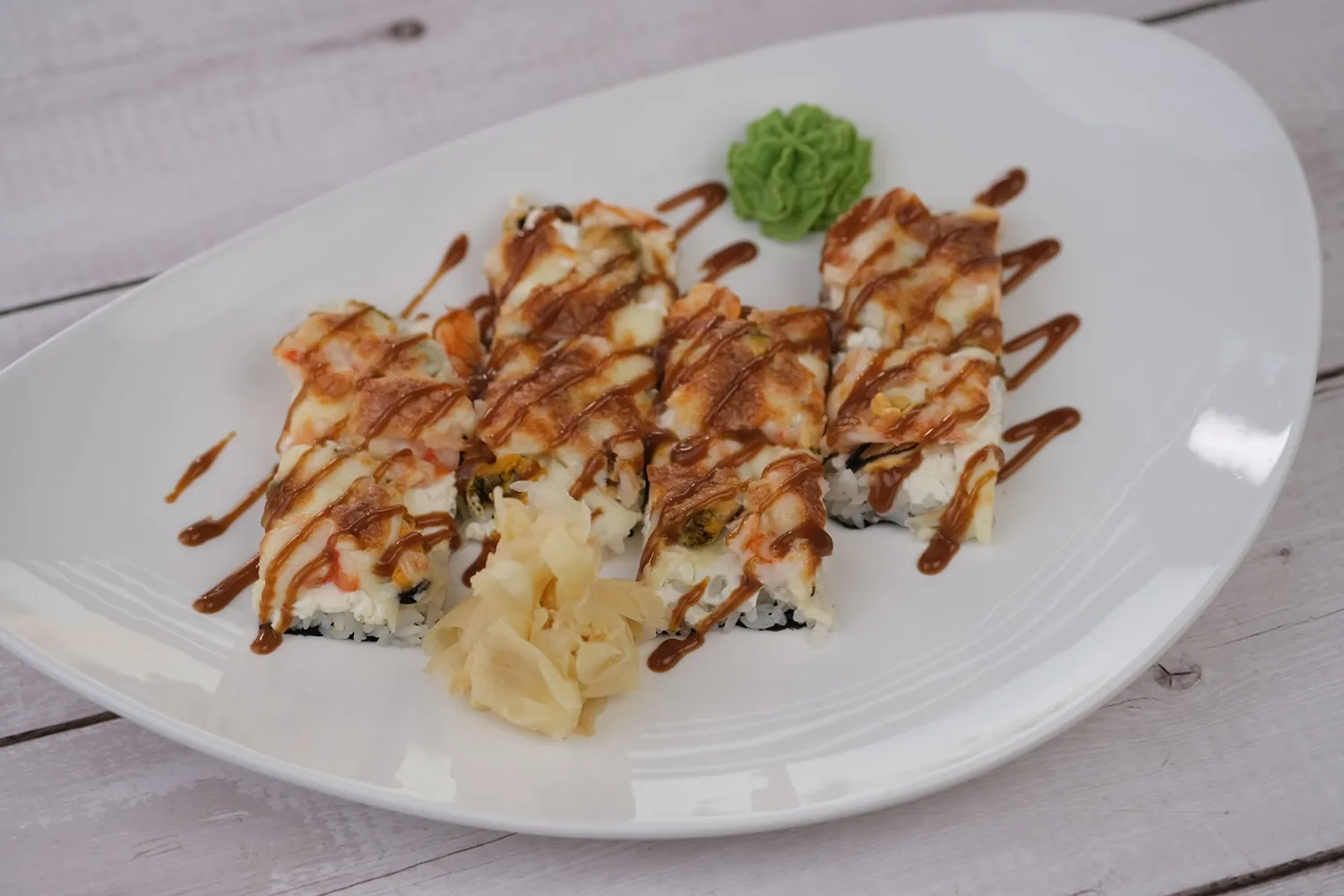 СЭКО - Суши пицца с креветкой и мидиями